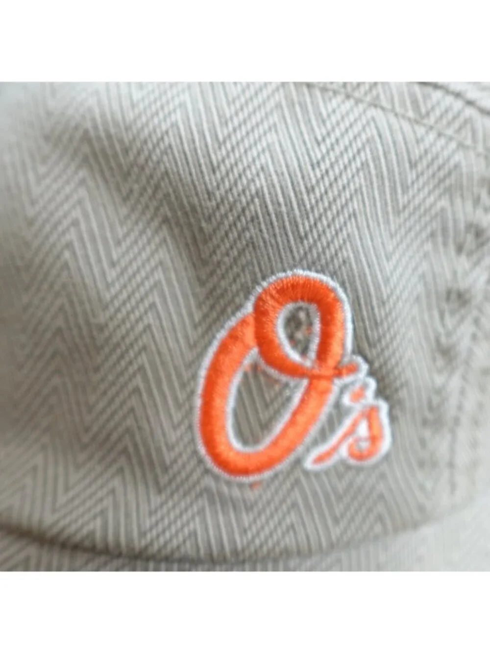 Nike Tailwind Hat Beige Herringbone Baltimore Orioles Strapback Vintage 5 Panel